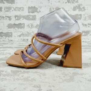 New Abound Austry Tan Mocha Tubular Strappy Heeled Sandal F912